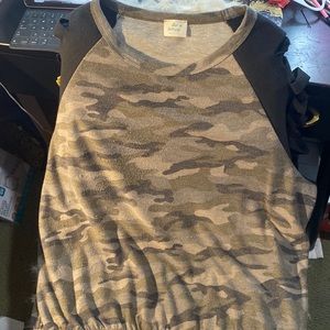 Blue buttercup camo crew